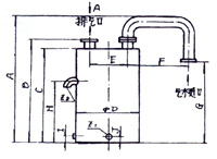 2SK-6P1、2SK-12P1、2SK-20P1、2SK-30P1配氣水分離器外形及安裝尺寸 