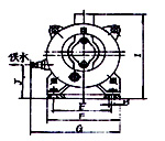 2SK-0.4、2SK-0.8兩級不環(huán)真空泵外形及安裝尺寸